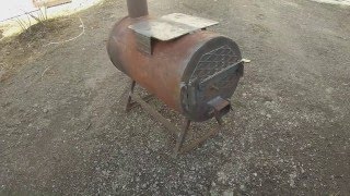 Супер- Печь буржуйка 100% КПД из газового баллона. Отопление гаража. Своими руками