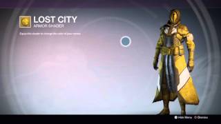 Destiny Warlock: Barkhan Dune I ALL SHADERS Full Set PS4 Exclusive Armor