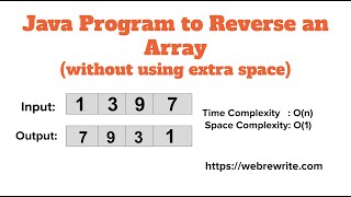 Java Program to Reverse an Array