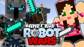 Minecraft | POPULARMMOS VS GAMING WITH JEN! | Pat And Jen FIGHT! | Minecraft Robot Wars