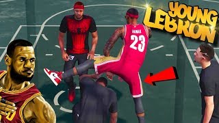 Young LeBron James Build - Disrespectful STEP OVER POSTER! - NBA 2K18 3v3 Park