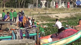 29 tết Anh em Công đoàn tìm cách Giải Cứu ghe mắt kẹt tại cống Lình Huỳnh