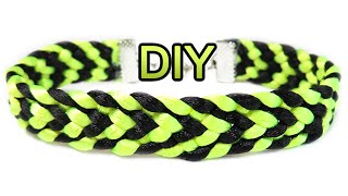 DIY: Kumihimo flat "Arrows" friendship bracelet / Браслет "Кумихимо" плоский из 8 нитей (стрелочки)