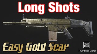 How To Get Fn Scar Gold Camo- Long Shots (Modern Warfare)
