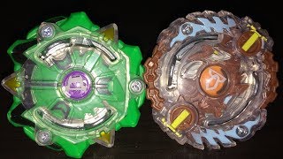 Tyros T2 Infinity Zephyr vs Diomedes D2 Triple Accel / Hunter : Beyblade Burst Evolution