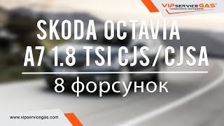 Гбо на Skoda Octavia A7 1.8 TSI CJS\CJSA. Первая в Украине. 8 форсунок. Газ на Шкода Октавия А7 тси.