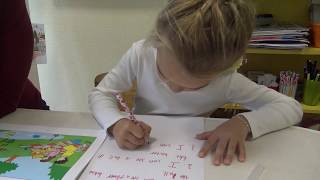 Пишем по-английски. Амелия, 6 лет. Колледж европейских языков «Взмах. Юг»