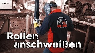 Selbst gebauten Schweißtisch Rollen anschweißen | mit der Titan, was sonst?