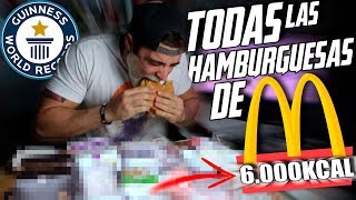 RÉCORD 9 MINUTOS EN COMER TODAS LAS HAMBURGUESAS DE MCDONALDS