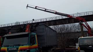 кран манипулятор MKG HLK 95 a 4 на авто FAW 1061