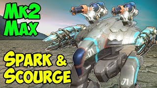 War Robots New Mk2 Maxed Spark & Scourge Raven Gameplay - WR