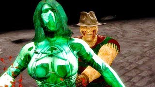 Mortal Kombat 9 - All Fatalities & X-Rays on Malachite Mileena Costume Mod 4K Ultra HD Gameplay Mods