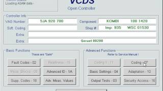 Отключение предупреждения о непристегнутом ремне безопасности VAG-COM 15.7.0 Skoda Rapid