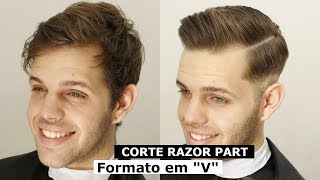 Como Fazer Corte Razor Part com Formato de V na Parte de Trás