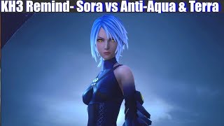KH3 Sora vs Anti Aqua & Terra Boss - Kingdom Hearts 3 Remind DLC