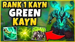 #1 KAYN WORLD *NEW* 1V9 GREEN KAYN (CHALLENGER KAYN BUILD) - League of Legends