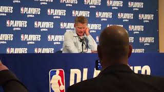 Steve Kerr explains why he started Andre Iguodala and JaVale McGee