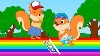 Famille d'Écureuil - Concours Arc-en-ciel Animé 2022 en Français
