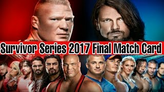 Survivor Series 2017 : Final Match Card & Prediction ||wwe hindi khabar ||