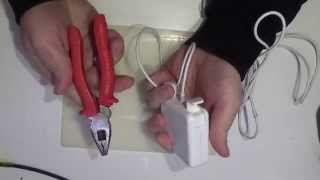 Macbook power adapter easy disassembly. Как разобрать адаптер Magsafe