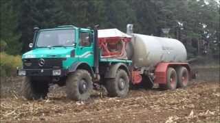Gülle fahren mit MB Unimog 1700