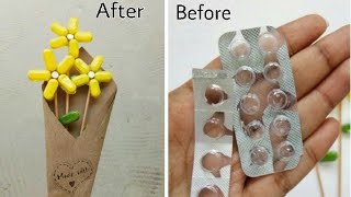 DIY craft idea with medicine strips / Best out of waste craft idea of medicine wrapper strip