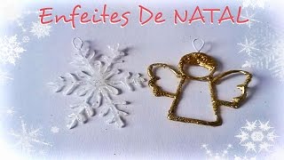 Como fazer Enfeites de Natal  - Enfeites com cola quente - DIY glue gun crafts