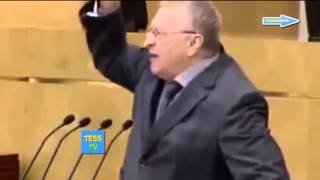 Жириновский громко орет Убирайтесь вон! пропадите вы пропадом,подлость,гадость преступники!