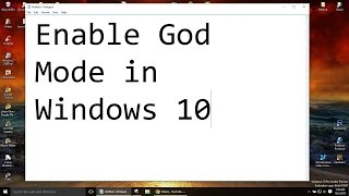 How to Enable God Mode - Windows 10 Tutorial