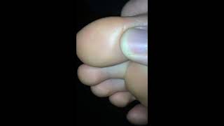 Girlfriend’s tired passed out feet