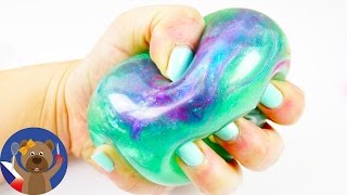 GALAXY antistresový míček - mega hezký sliz se super třpytkami - DIY nápad