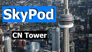 SkyPod CN Tower Top View In Canada (4K 60fps UHD)
