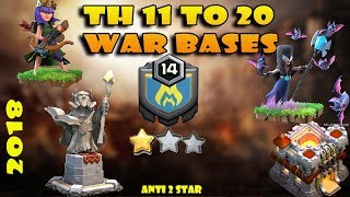 Mega Empire Asia Top 20 War Bases 2018 - TH 11 best war base 2018 | anti 0 star / anti 1 star|  COC