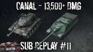 Canal 2 games -13,500+ Dmg! Foch 155 & Cruel Twist - Wot Blitz