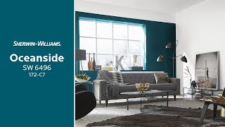 January 2018 Color of the Month:  Oceanside SW 6496 - Sherwin-Williams