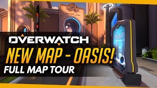 Overwatch | NEW MAP OASIS - Full Map Tour!