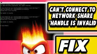 FIX | Can't Connect to Network Share 'Handle Is Invalid' WINDOWS 10/7 (2019)