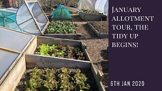 January allotment and polytunnel tour: the tidy up begins!