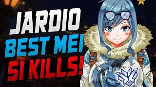 JARDIO RANK 1 MEI! 51 KILLS! HE'S INSANE! [ OVERWATCH SEASON 7 TOP 500 ]