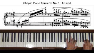 Chopin Piano Concerto No. 1, 1st mvt Piano Tutorial Part 1