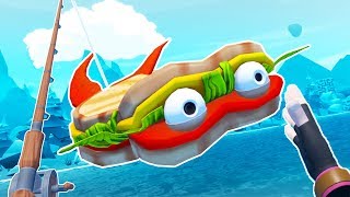 Eating the SANDWICH FISH! - Crazy Fishing Gameplay - VR HTC Vive Pro
