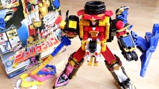 シュリケン合体DXシュリケンジン 5体合体後も超可動！オトモ忍もレビュー！【合体編】手裏剣戦隊ニンニンジャー シノビマル