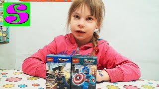 Конструктор SUPER HEROES  DECOOL 0150-52 мини фигурки CAPTAIN AMERIKA and WOLVERINE на Sonya TV.