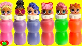 Genie Teaches Colors With LOL Surprise Dolls Slime Bottle Surprises
