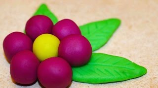 Как слепить цветок из пластилина.