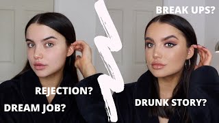 MY GO TO GLAM MAKEUP & ANSWERING PERSONAL QUESTIONS YOU WANTED TO KNOW!! AN HONEST CHAT! | Adina May
