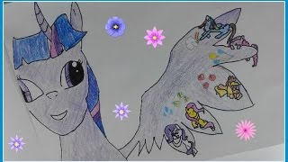 Как нарисовать ПОНИ Сумеречную Искорку#Пинка Пай, Рарите, Радуга Деш, Флаттершай, Сумеречная Искорка