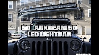 50" Auxbeam 5D LED Light Bar | 2017 Jeep Wrangler JK