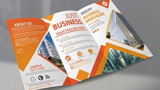 Brochure Design in Illustrator cc || Tri Fold Brochure Design Tutorial