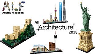 Lego Architecture 2018 Compilation of all Sets - Lego Speed Build Review